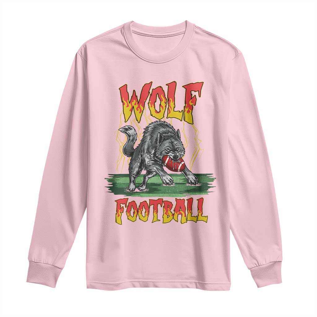 Lightning Wolf Lover Long Sleeve Shirt Sport Lover Gift TS12 Light Pink Print Your Wear