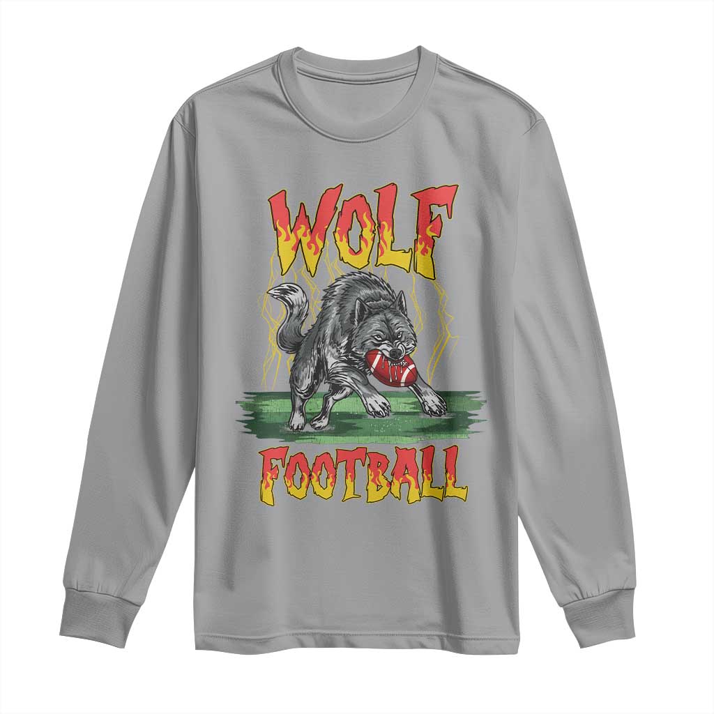 Lightning Wolf Lover Long Sleeve Shirt Sport Lover Gift TS12 Sport Gray Print Your Wear