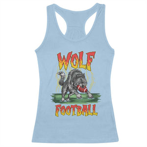 Lightning Wolf Lover Racerback Tank Top Sport Lover Gift TS12 Light Blue Print Your Wear