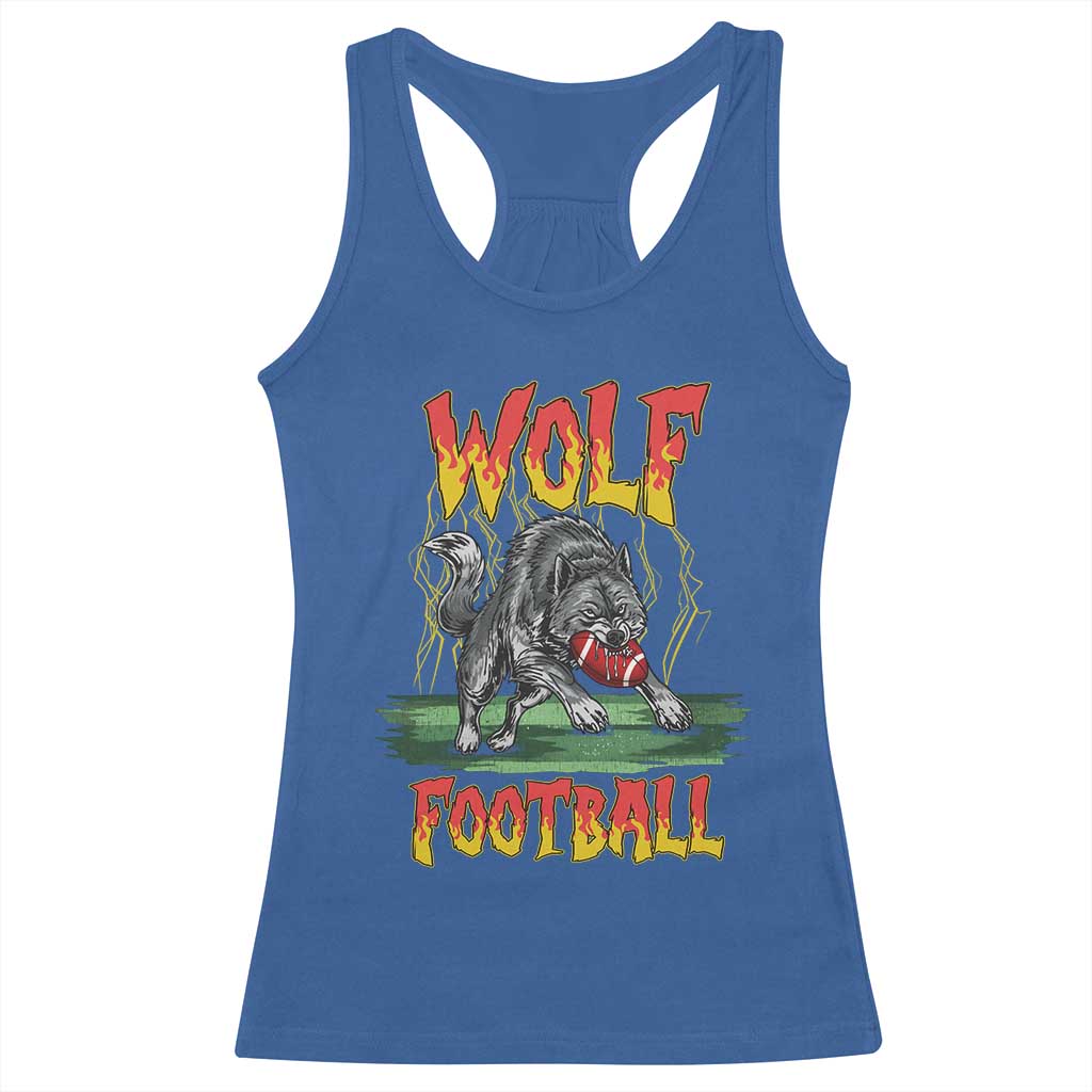 Lightning Wolf Lover Racerback Tank Top Sport Lover Gift TS12 Royal Blue Print Your Wear