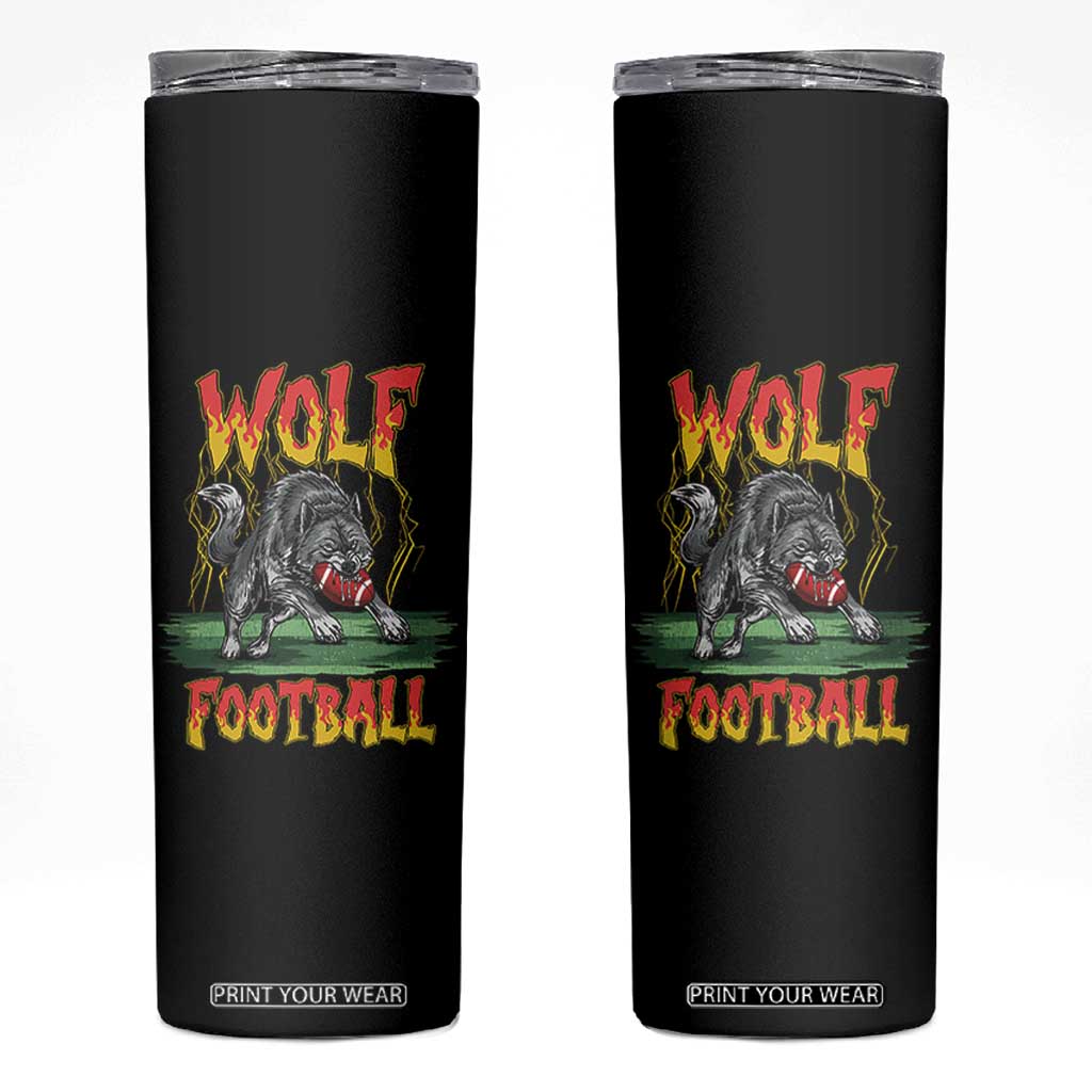 Lightning Wolf Lover Skinny Tumbler Sport Lover Gift TS12 Black Print Your Wear