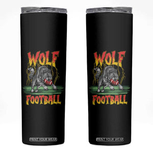 Lightning Wolf Lover Skinny Tumbler Sport Lover Gift TS12 Black Print Your Wear