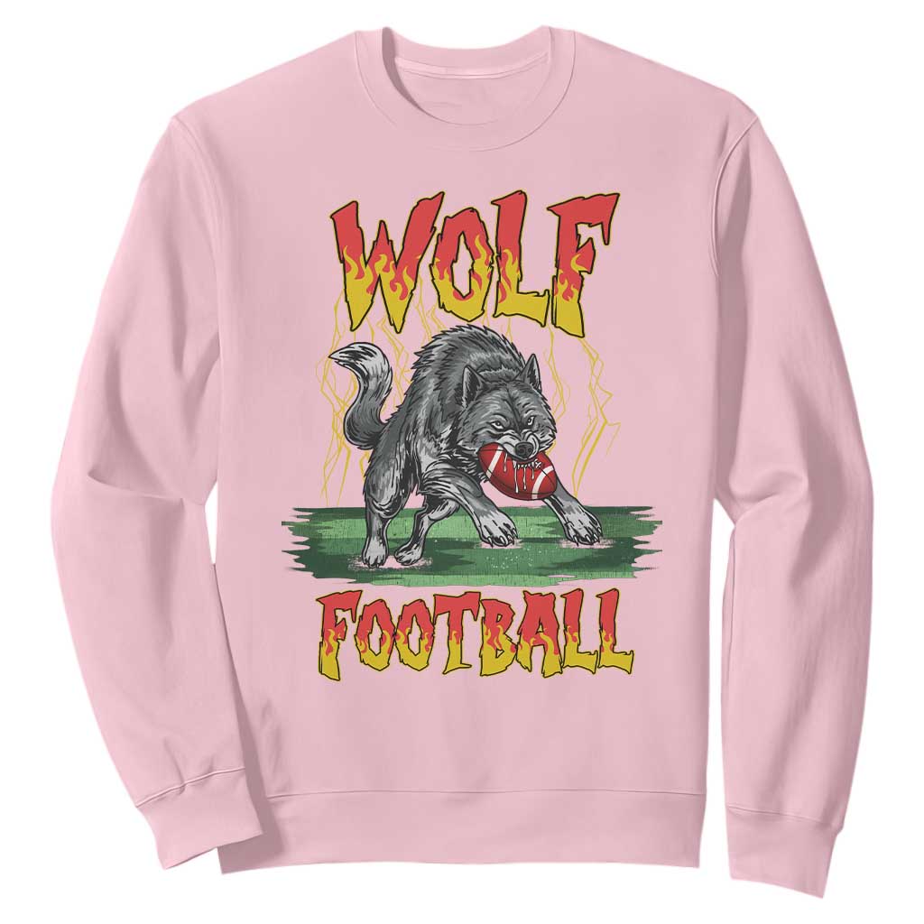 Lightning Wolf Lover Sweatshirt Sport Lover Gift TS12 Light Pink Print Your Wear