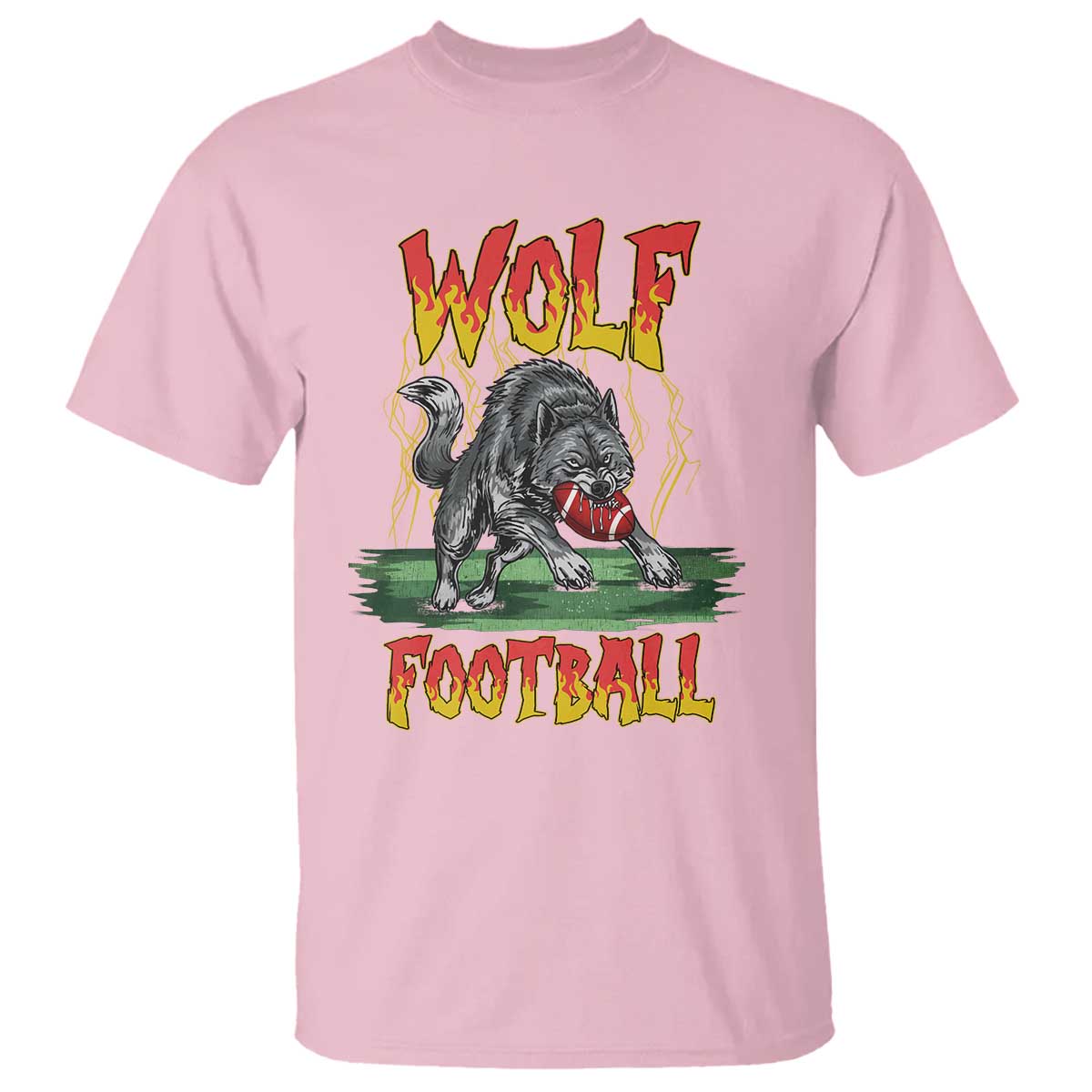 Lightning Wolf Lover T Shirt Sport Lover Gift TS12 Light Pink Print Your Wear