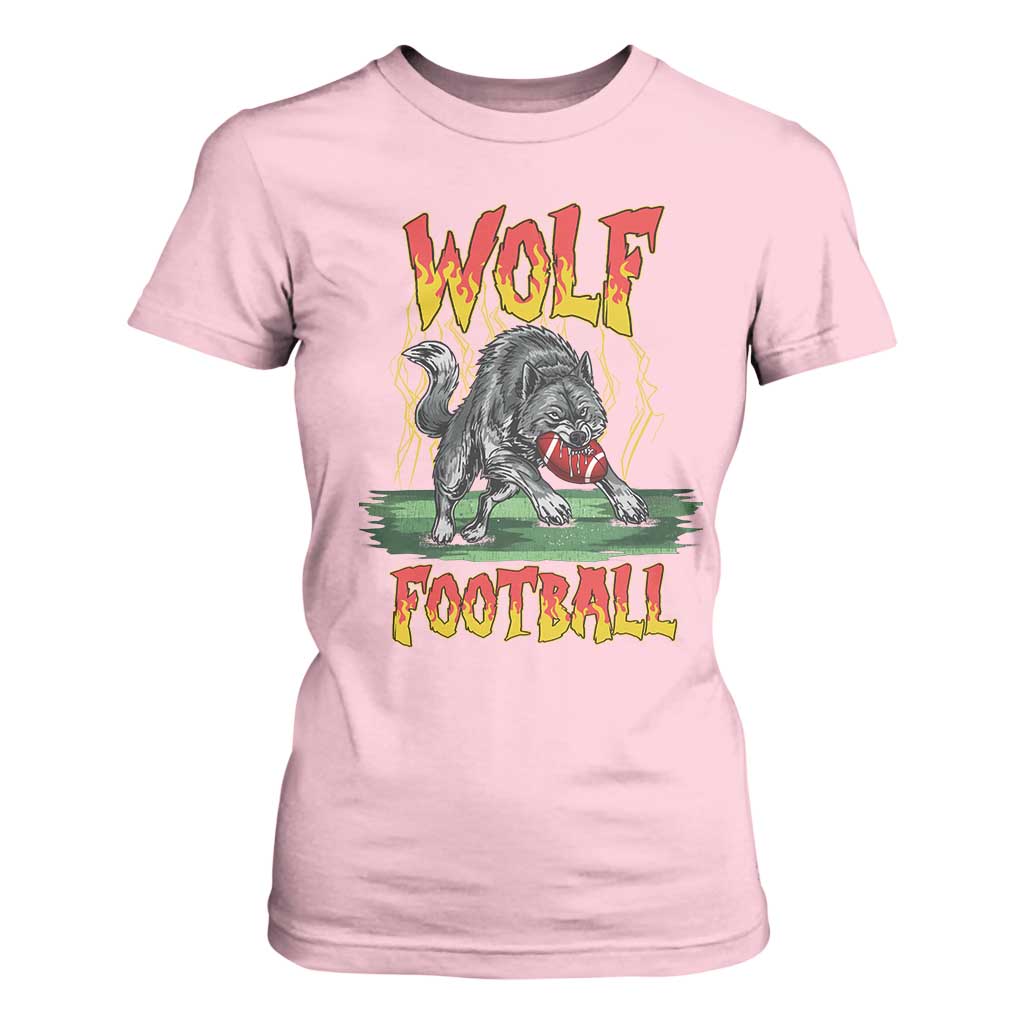 Lightning Wolf Lover T Shirt For Women Sport Lover Gift TS12 Light Pink Print Your Wear