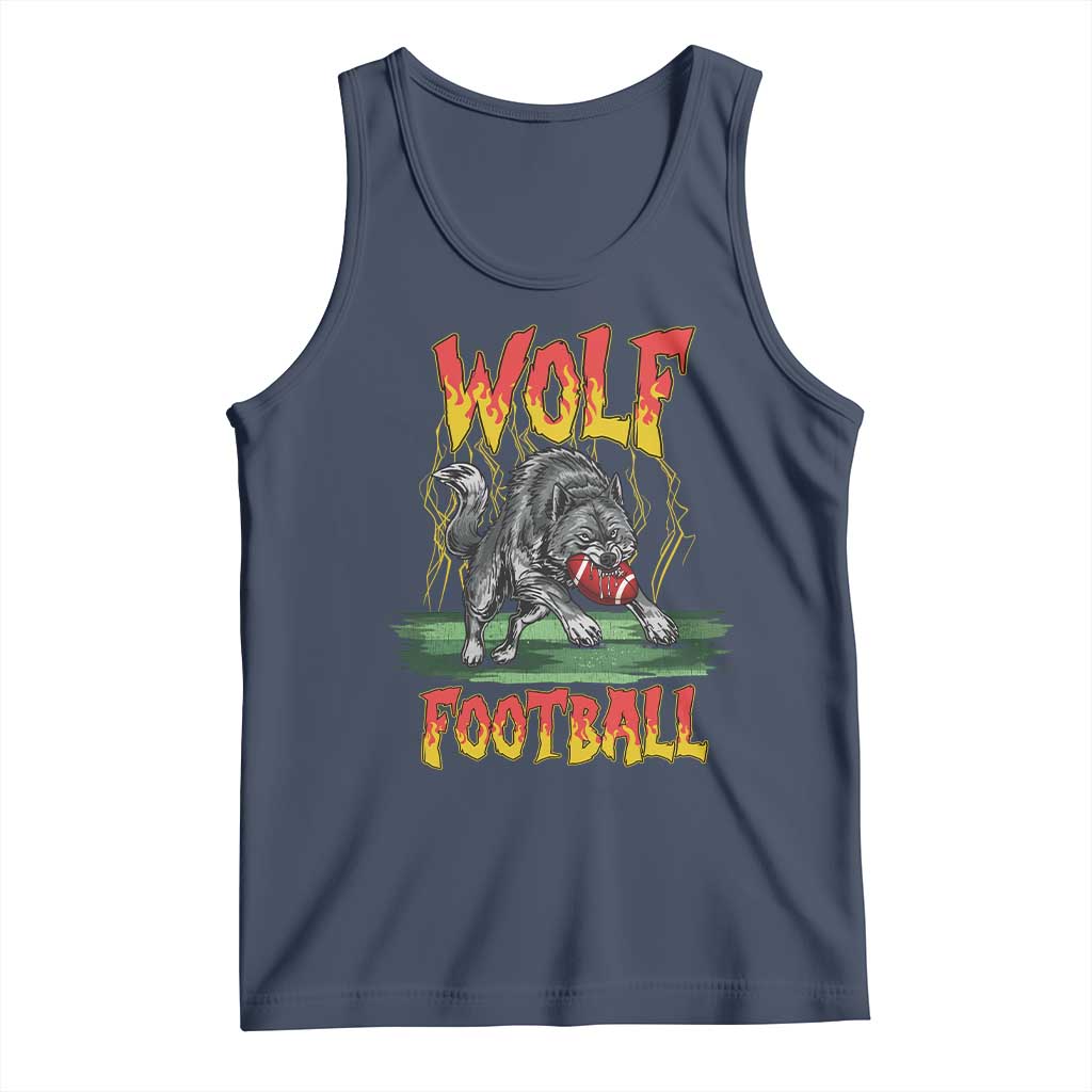 Lightning Wolf Lover Tank Top Sport Lover Gift TS12 Navy Print Your Wear