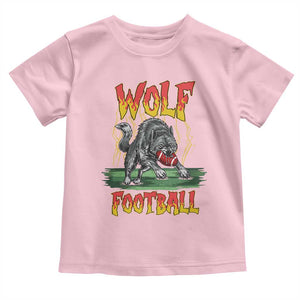 Lightning Wolf Lover Toddler T Shirt Sport Lover Gift TS12 Light Pink Print Your Wear