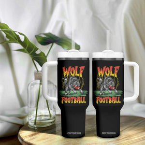 Lightning Wolf Lover Tumbler With Handle Sport Lover Gift TS12 Print Your Wear