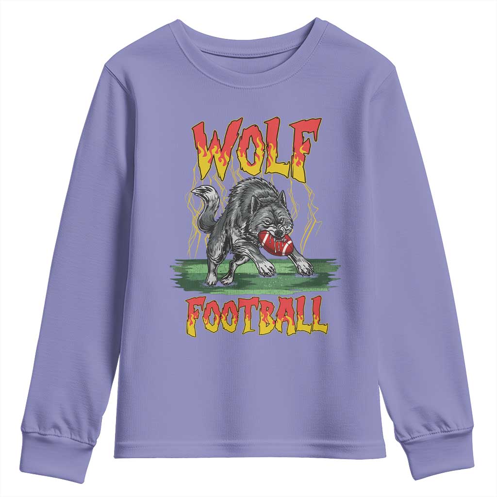 Lightning Wolf Lover Youth Sweatshirt Sport Lover Gift TS12 Violet Print Your Wear