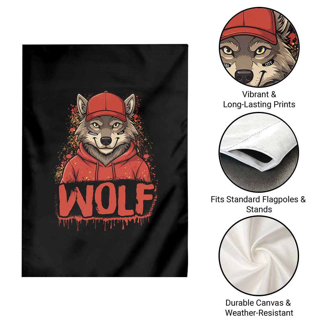 Wolf Football Lover Garden Flag Game Day Tailgate Lifestyle TS12 Print Your Wear