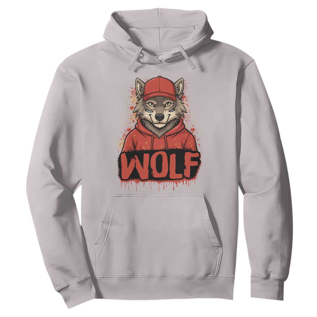 Wolf Football Lover Hoodie Game Day Tailgate Lifestyle TS12 Ice Gray Print Your Wear
