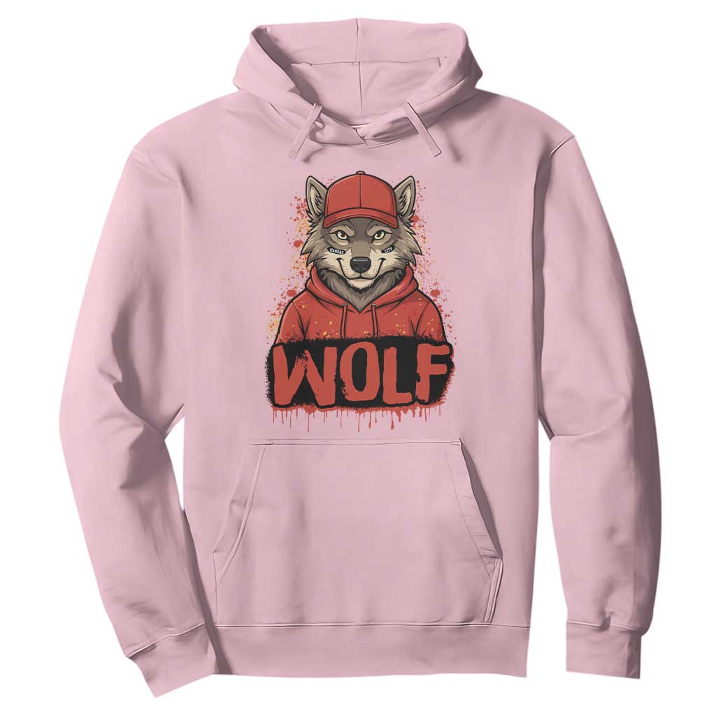 Wolf Football Lover Hoodie Game Day Tailgate Lifestyle TS12 Light Pink Print Your Wear