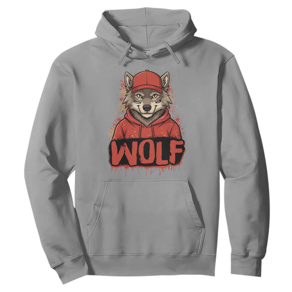 Wolf Football Lover Hoodie Game Day Tailgate Lifestyle TS12 Sport Gray Print Your Wear