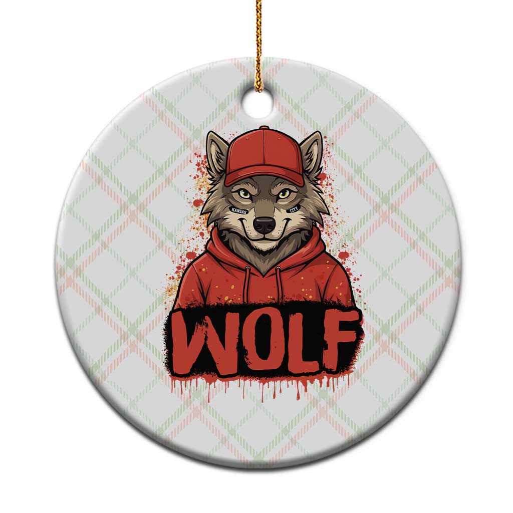Wolf Football Lover Ceramic Ornament Game Day Tailgate Lifestyle TS12 1pc Christmas Plaid Print Your Wear
