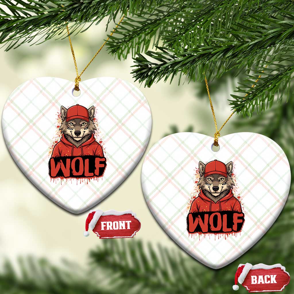 Wolf Football Lover Ceramic Ornament Game Day Tailgate Lifestyle TS12 Print Your Wear