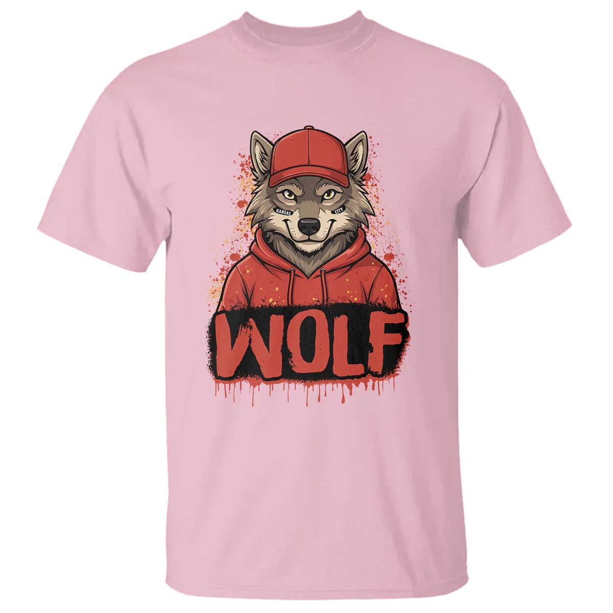 Wolf Football Lover T Shirt Game Day Tailgate Lifestyle TS12 Light Pink Print Your Wear
