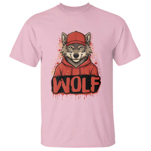 Wolf Football Lover T Shirt Game Day Tailgate Lifestyle TS12 Light Pink Print Your Wear