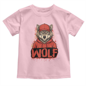 Wolf Football Lover Toddler T Shirt Game Day Tailgate Lifestyle TS12 Light Pink Print Your Wear