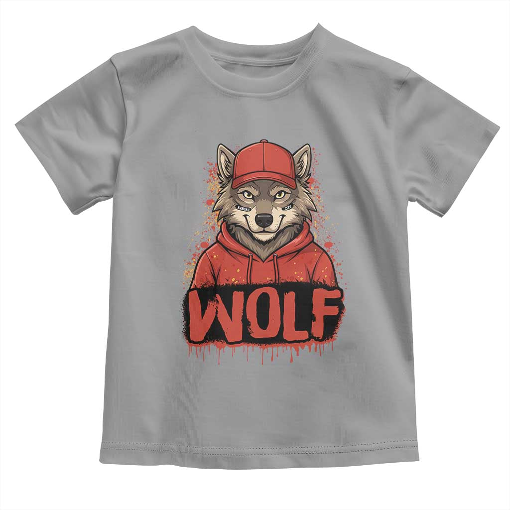 Wolf Football Lover Toddler T Shirt Game Day Tailgate Lifestyle TS12 Sport Gray Print Your Wear