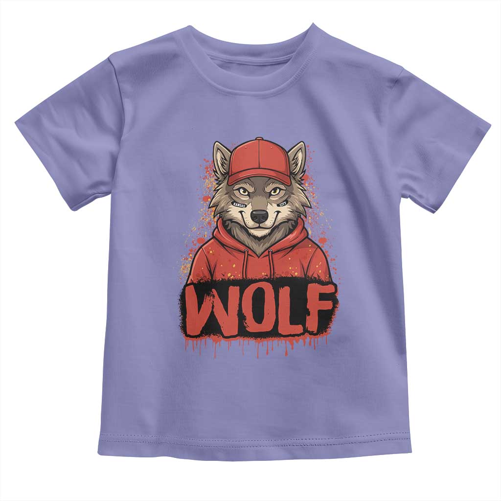 Wolf Football Lover Toddler T Shirt Game Day Tailgate Lifestyle TS12 Violet Print Your Wear