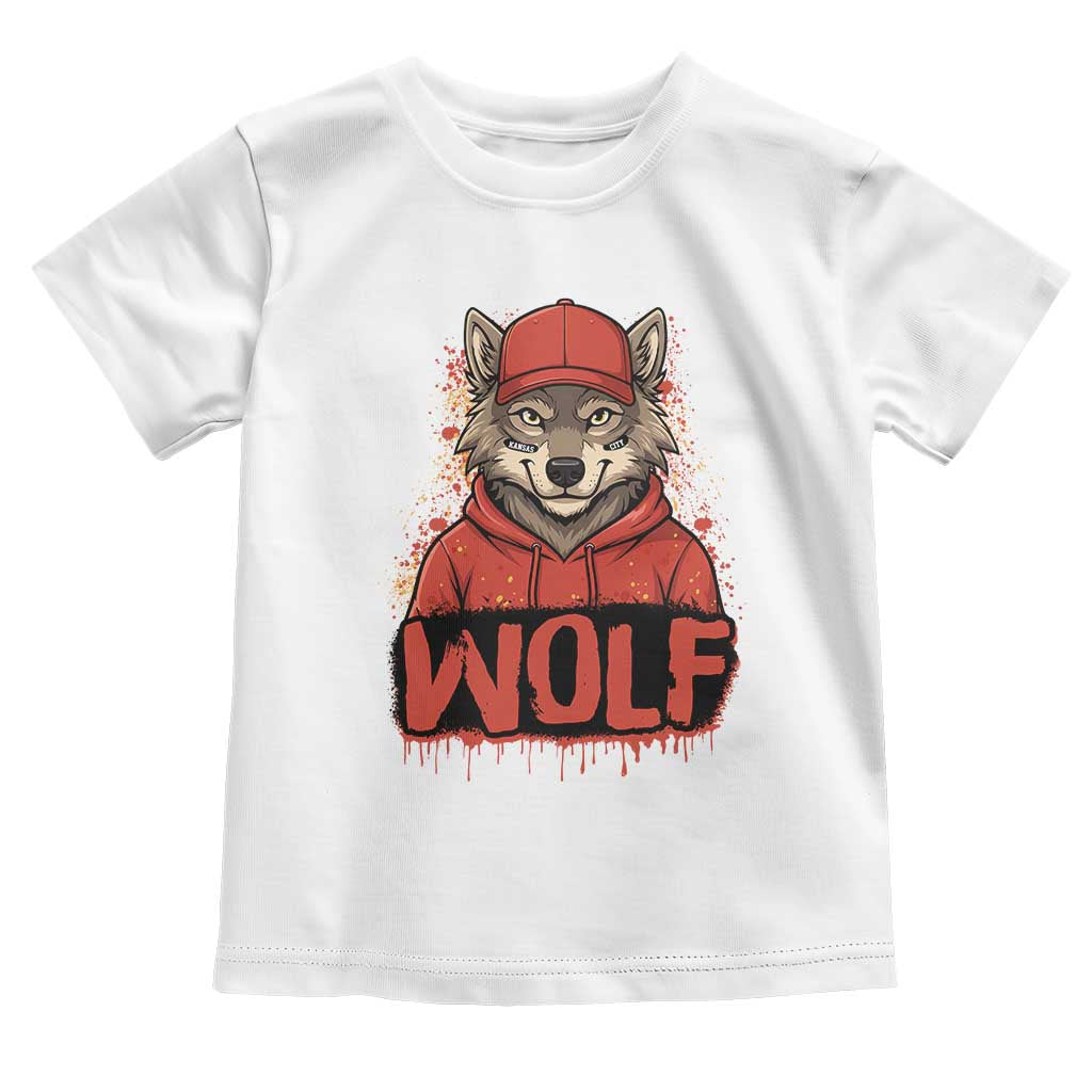 Wolf Football Lover Toddler T Shirt Game Day Tailgate Lifestyle TS12 White Print Your Wear
