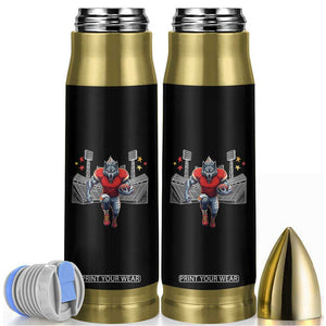 Wolf Football Lover Bullet Tumbler Midwest Game Day Lifestyle TS12 Black Print Your Wear