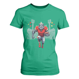 Wolf Football Lover T Shirt For Women Midwest Game Day Lifestyle TS12 Irish Green Print Your Wear