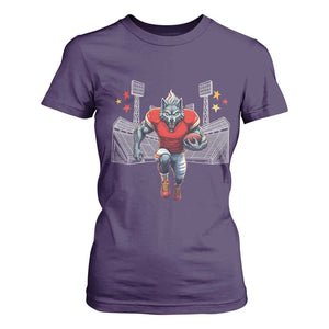Wolf Football Lover T Shirt For Women Midwest Game Day Lifestyle TS12 Purple Print Your Wear