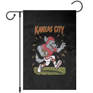 Funny Wolf Football Lover Garden Flag Sport Humor Gift TS12 Black Print Your Wear