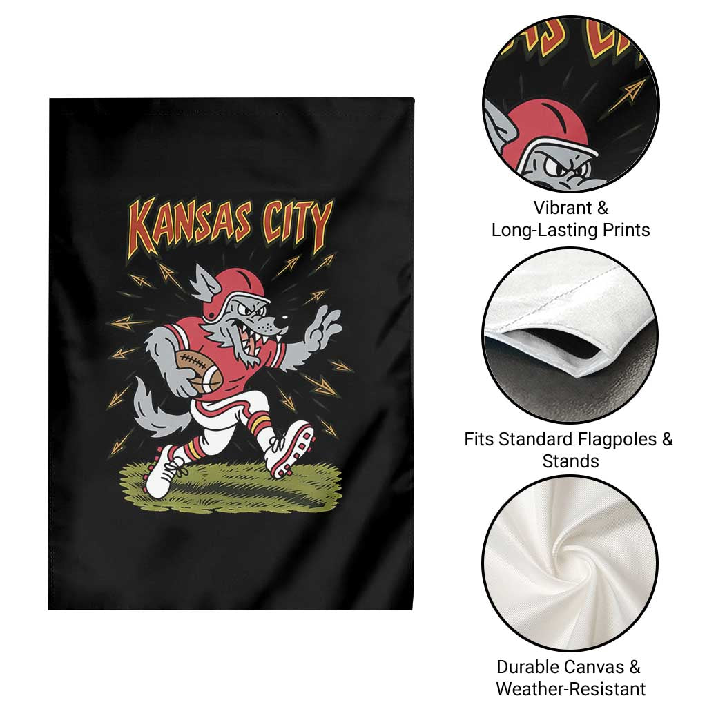 Funny Wolf Football Lover Garden Flag Sport Humor Gift TS12 Print Your Wear