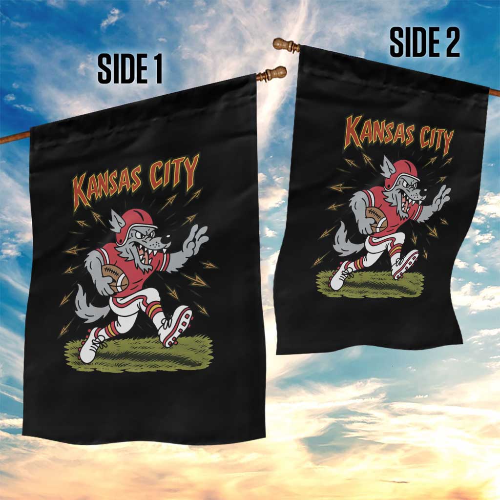 Funny Wolf Football Lover Garden Flag Sport Humor Gift TS12 Print Your Wear