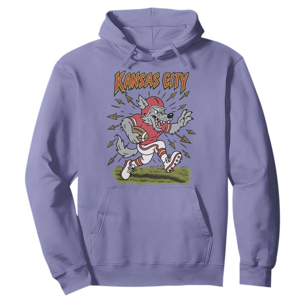 Funny Wolf Football Lover Hoodie Sport Humor Gift TS12 Violet Print Your Wear