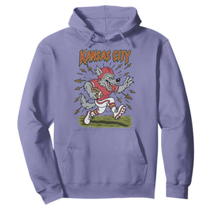 Funny Wolf Football Lover Hoodie Sport Humor Gift TS12 Violet Print Your Wear
