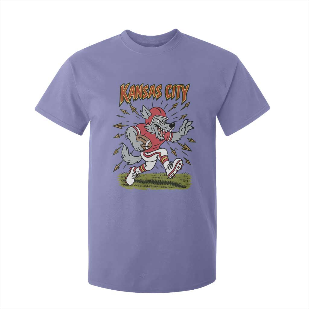 Funny Wolf Football Lover T Shirt For Kid Sport Humor Gift TS12 Violet Print Your Wear
