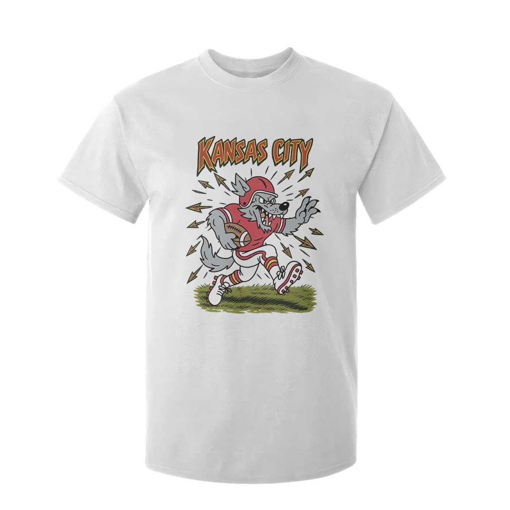Funny Wolf Football Lover T Shirt For Kid Sport Humor Gift TS12 White Print Your Wear
