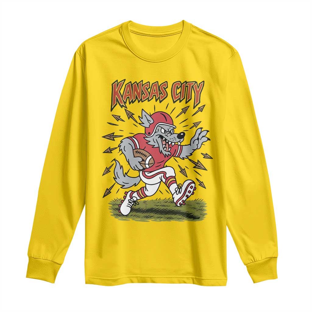 Funny Wolf Football Lover Long Sleeve Shirt Sport Humor Gift TS12 Daisy Print Your Wear