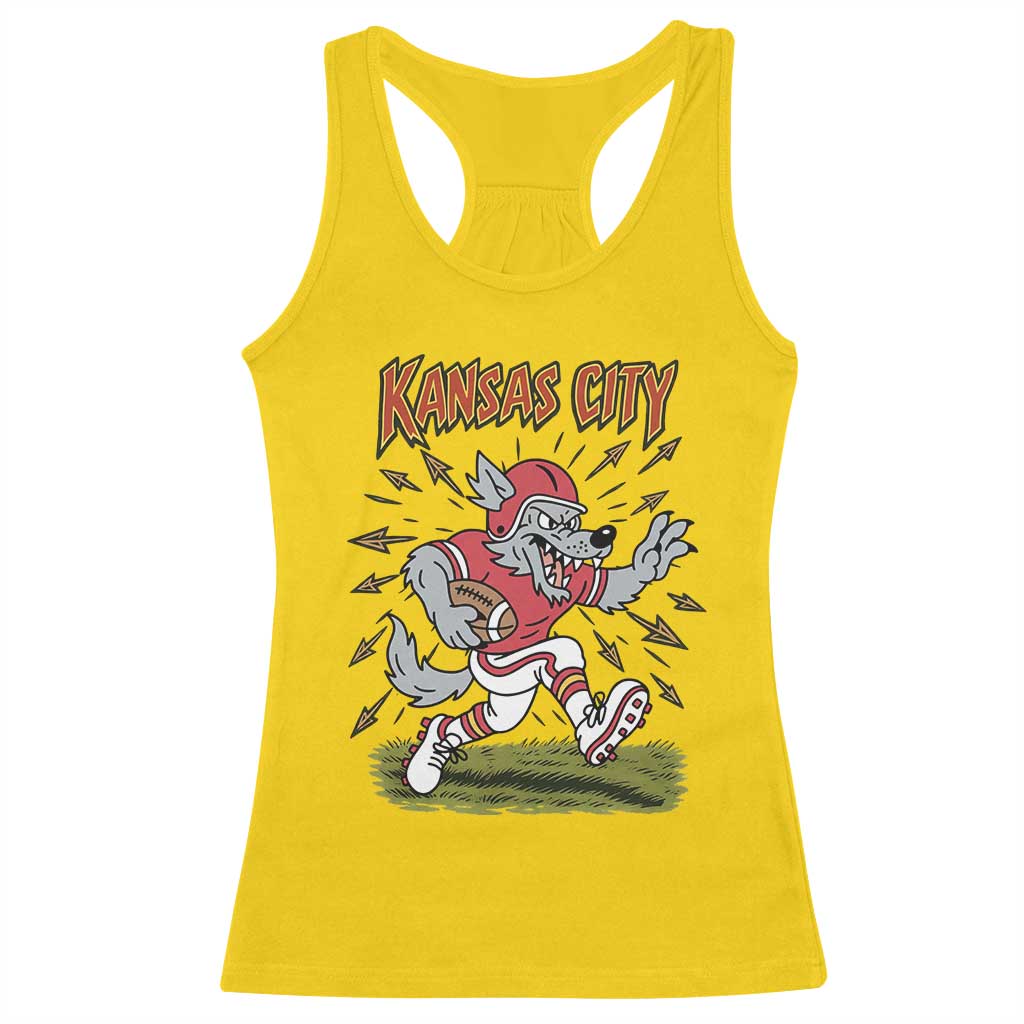 Funny Wolf Football Lover Racerback Tank Top Sport Humor Gift TS12 Daisy Print Your Wear