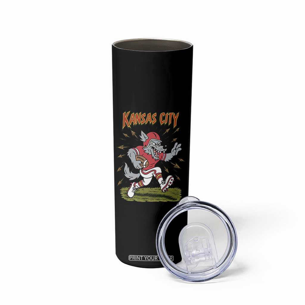 Funny Wolf Football Lover Skinny Tumbler Sport Humor Gift TS12 Print Your Wear
