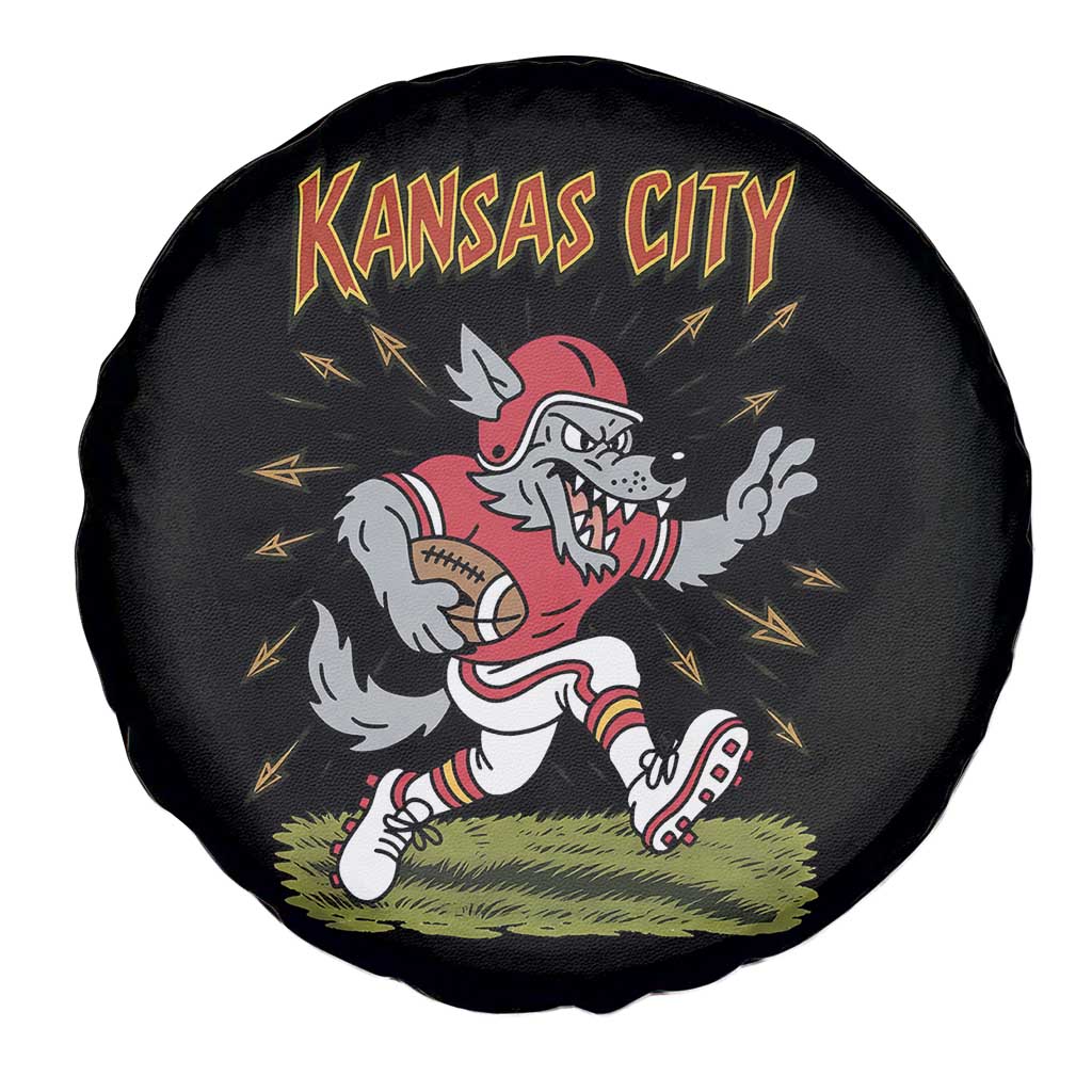 Funny Wolf Football Lover Spare Tire Cover Sport Humor Gift TS12 Print Your Wear