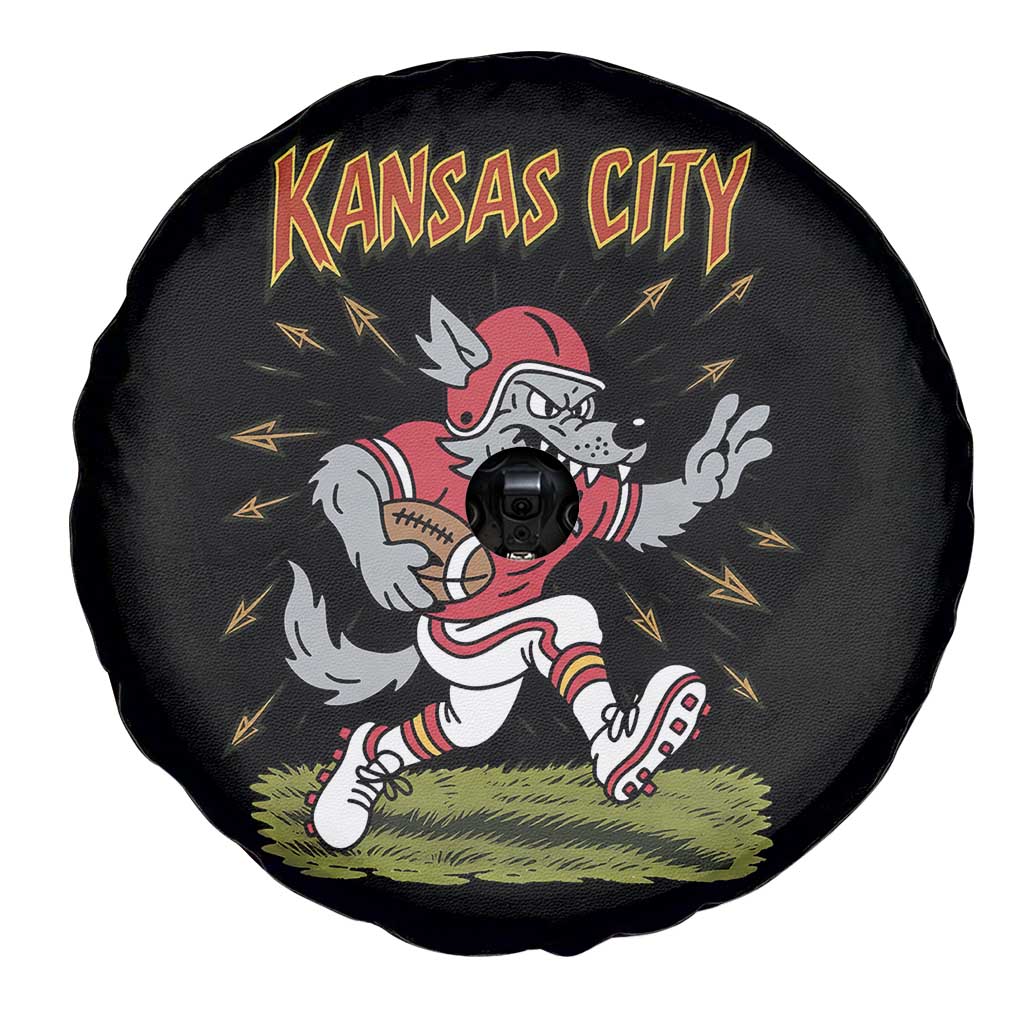 Funny Wolf Football Lover Spare Tire Cover Sport Humor Gift TS12 Print Your Wear