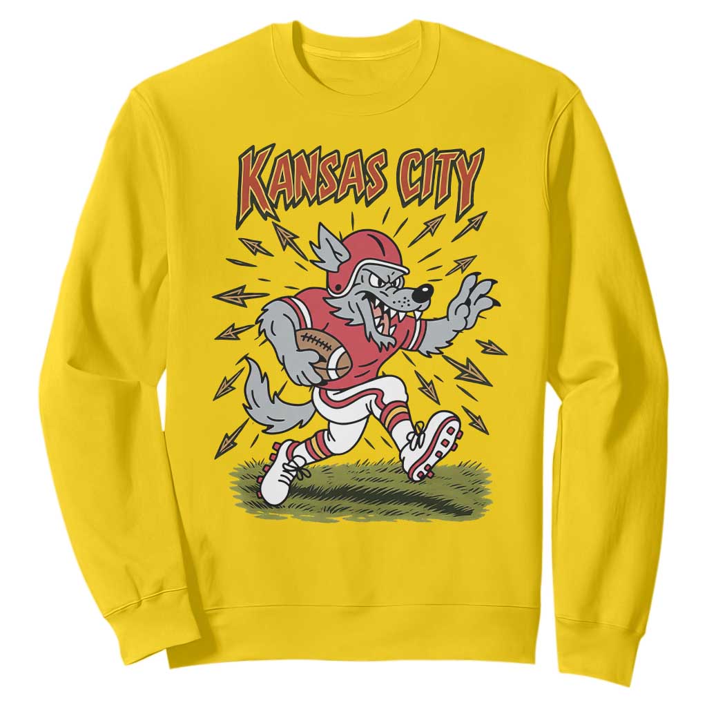 Funny Wolf Football Lover Sweatshirt Sport Humor Gift TS12 Daisy Print Your Wear