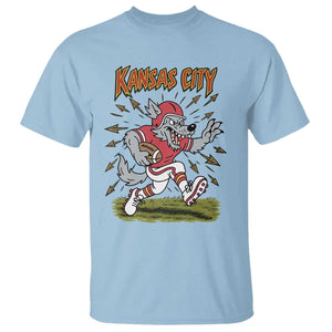Funny Wolf Football Lover T Shirt Sport Humor Gift TS12 Light Blue Print Your Wear
