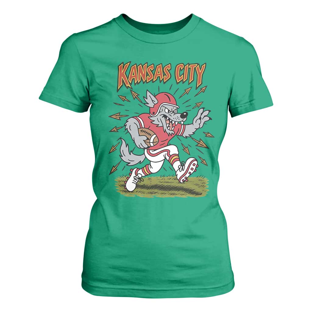 Funny Wolf Football Lover T Shirt For Women Sport Humor Gift TS12 Irish Green Print Your Wear