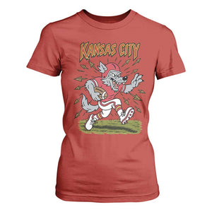 Funny Wolf Football Lover T Shirt For Women Sport Humor Gift TS12 Red Print Your Wear