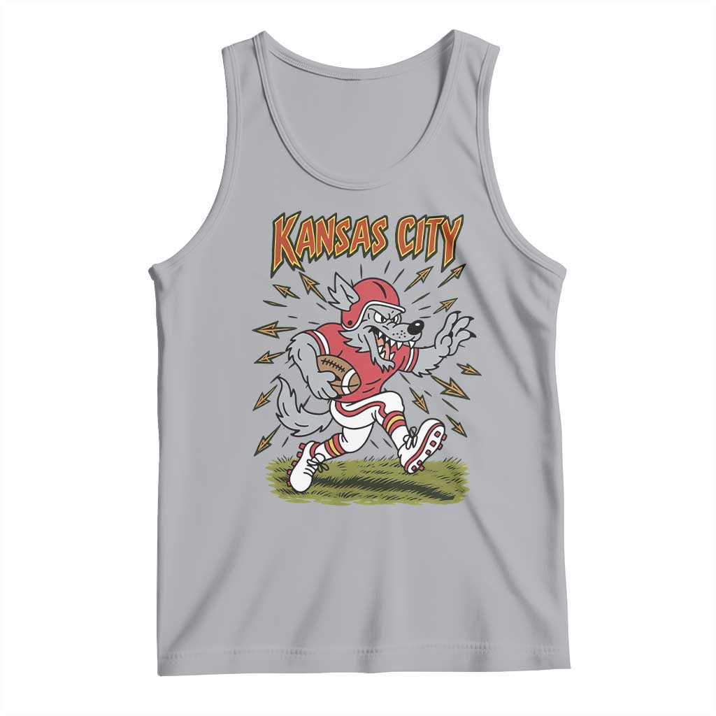 Funny Wolf Football Lover Tank Top Sport Humor Gift TS12 Athletic Heather Print Your Wear