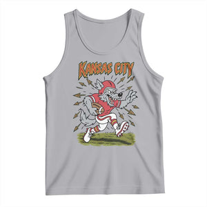 Funny Wolf Football Lover Tank Top Sport Humor Gift TS12 Athletic Heather Print Your Wear