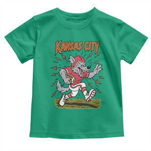 Funny Wolf Football Lover Toddler T Shirt Sport Humor Gift TS12 Irish Green Print Your Wear