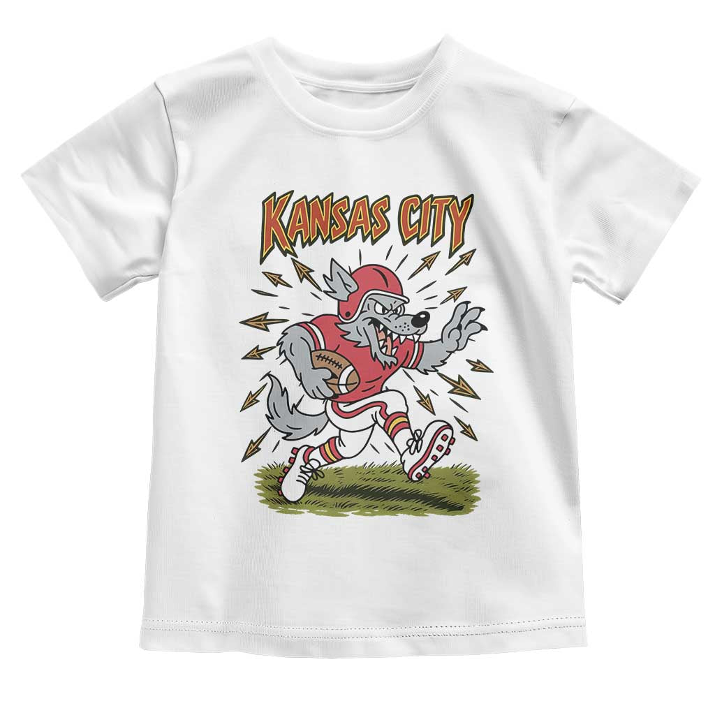 Funny Wolf Football Lover Toddler T Shirt Sport Humor Gift TS12 White Print Your Wear