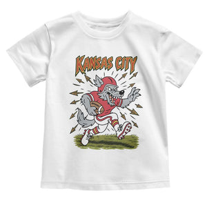 Funny Wolf Football Lover Toddler T Shirt Sport Humor Gift TS12 White Print Your Wear