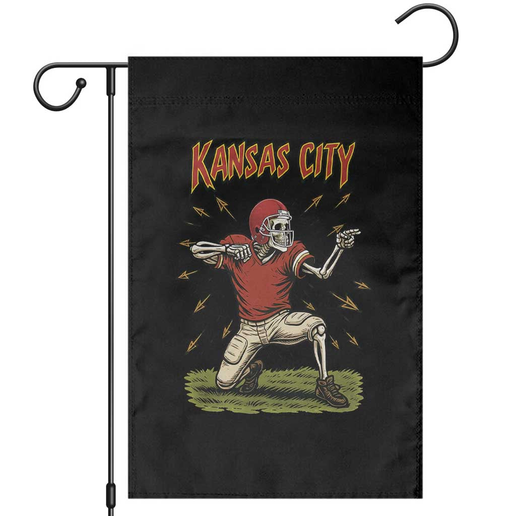 Skeleton Football Lover Garden Flag Touchdown Game Day Lifestyle TS12 Black Print Your Wear